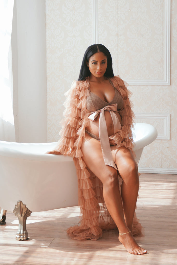 Blossom Tulle Maternity Robe