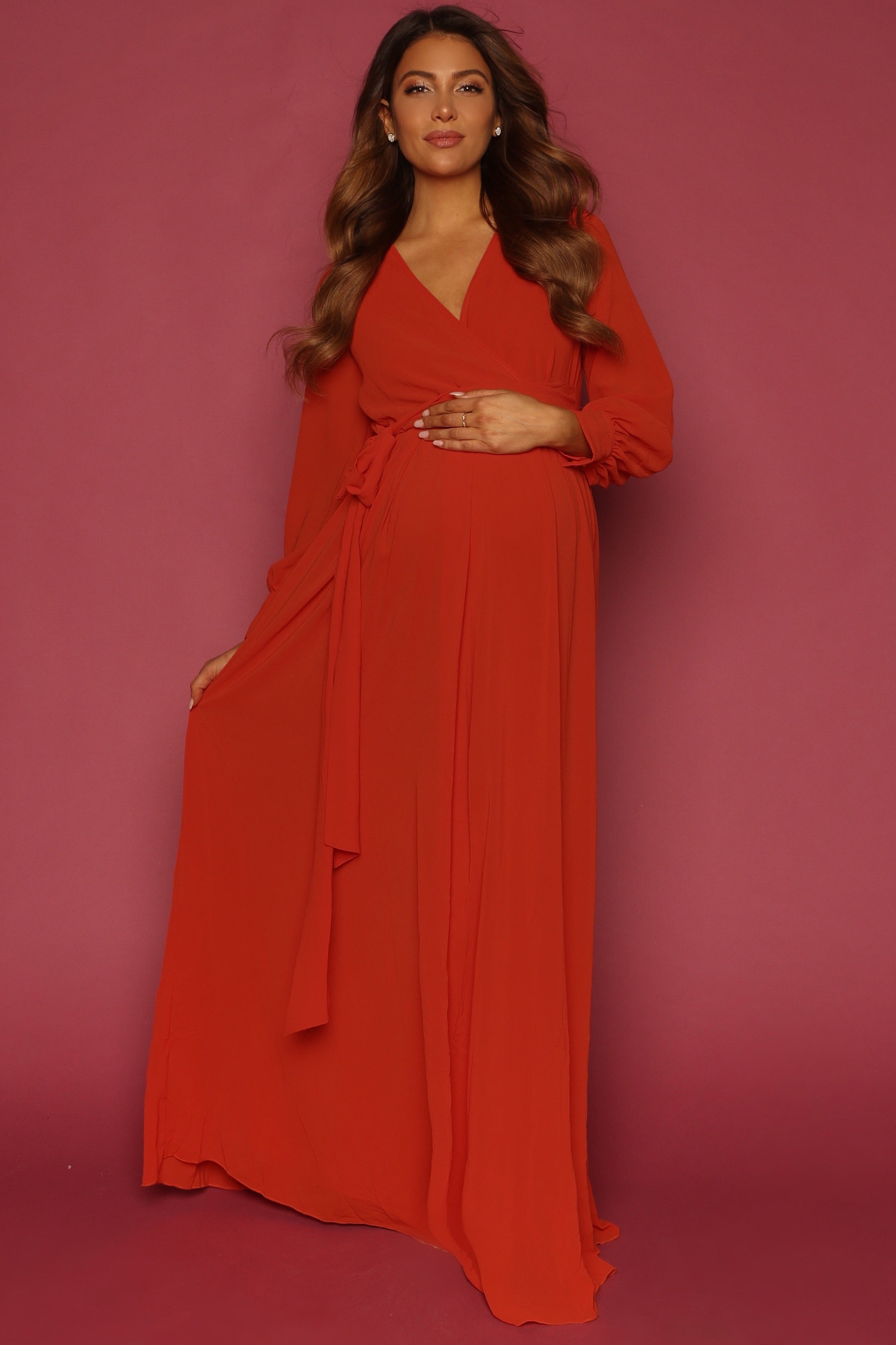 Royal Blue Maternity Wrap Gown, Baby shower Dress, Pregnant guest XL / Royal Blue Royal Blue Maternity Wrap Gown, Baby shower Dress, Pregnant guest XL / Royal Blue