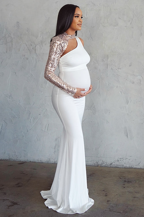White Long Formal Maternity Dresses for sale | eBay