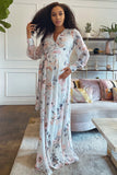 Floral bohemian baby shower maxi dress