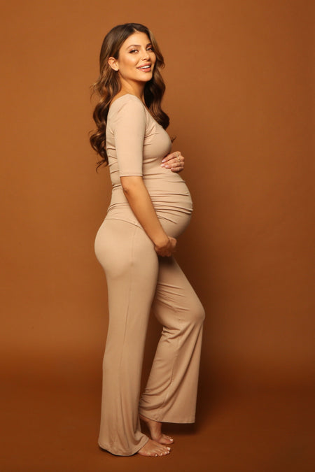 Monroe Pink Maternity Gown