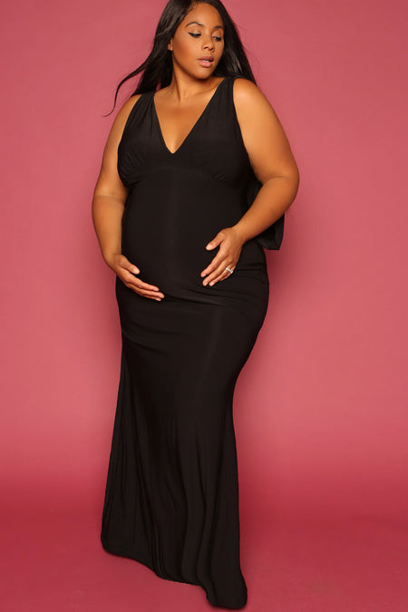 Monroe Champagne Maternity Gown