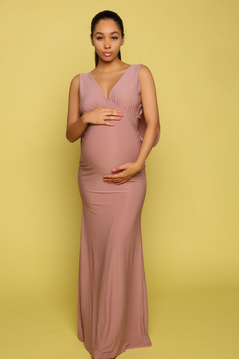 Jolie White Maternity Gown