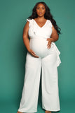 White Plus Size Maternity Wear