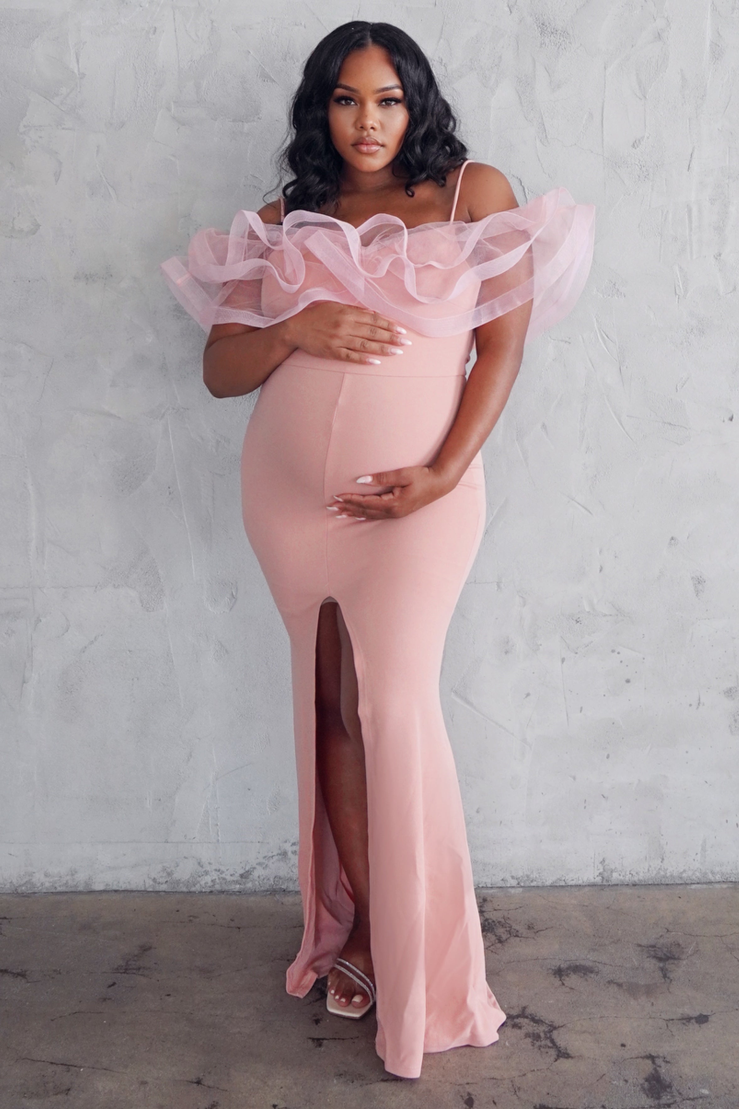 Pregnancy Dress Blush Pink Maternity Gown Pinkblush Maternity Pink Metallic Off Shoulder Long Sleeve Wrap Photoshoot Pregnancy Dress Blush Pink Maternity Gown Pinkblush Maternity Pink Metallic Off Shoulder Long Sleeve Wrap Photoshoot
