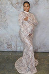 Sheer Lace Maternity Gown