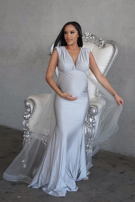 Monroe Maternity Gown - White
