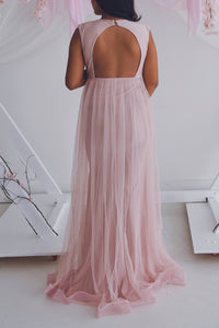 Isabella Maternity Gown - Dreamy Pink