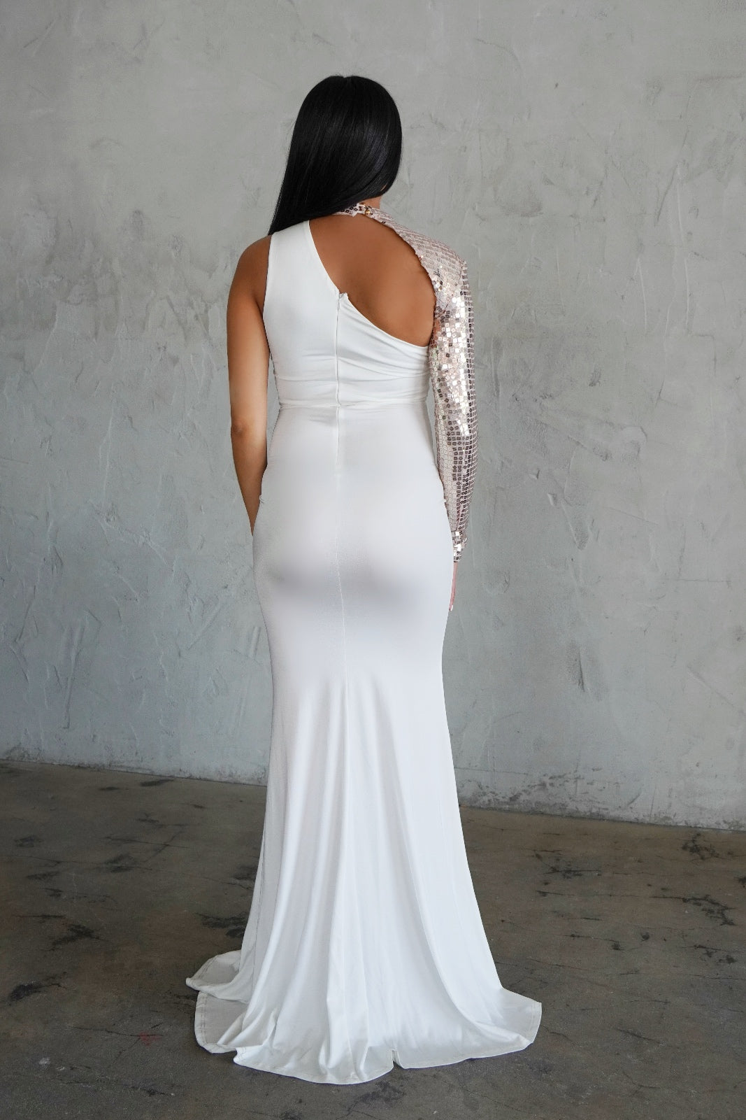 Jordan Gown- Rose Gold Sequins Medium Jordan Gown- Rose Gold Sequins Medium