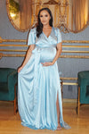 Kelly Satin Maternity Gown- FINAL SALE